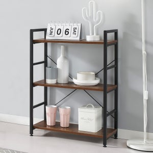 다용도 거실 철제 선반 책장 3단