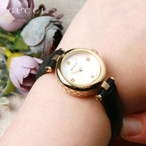 구찌 여성시계 디아망띠시마 블랙가죽 YA141505 정품 백화점AS