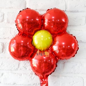 빨강플라워 은박풍선 / 풍선쇼핑몰 생일파티용품 홈파티용품 생일풍선장식 풍선 두돌파티