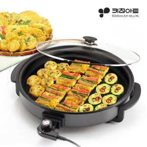 키친아트 대용량 원형 전기그릴 부침팬 후라이팬 만능그릴 추석음식 피자팬