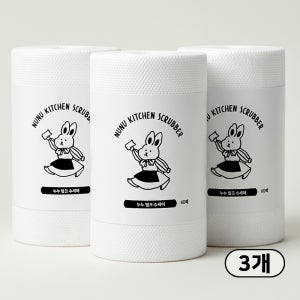 누누레빗 일회용 수세미 60매 뜯어쓰는 부드러운 밀크 설거지 수세미