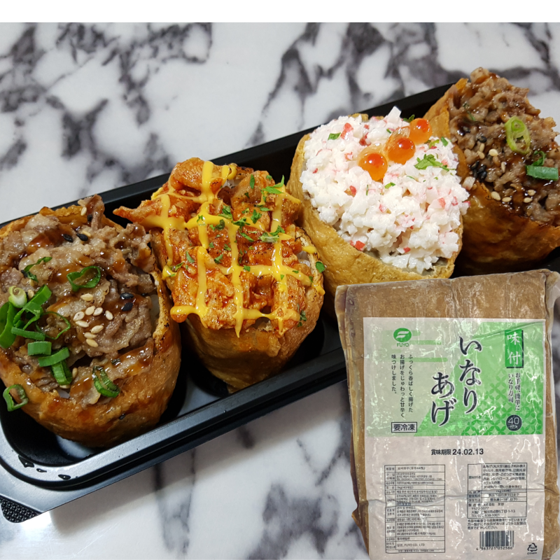 푸요 초밥용 조미유부 40매(1kg) 일본 사각 유부 초밥 40매/60매