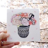 컬러링 카드 flower coloring 특별한 카드 힐링