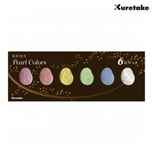 쿠레타케 물감 안채탐미 6색세트 펄컬러 드로잉 그림그리기 수채화 고체물감