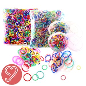 칼라링 투명 카드링 (대용량) 낱말카드 고리링 -2종류 3사이즈