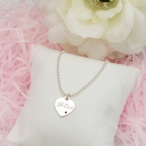 (미아방지)러블리 하트 목걸이/팔찌, 크리스탈 바비