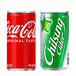 롯데칠성 칠성사이다 코카콜라 190ml 각15캔씩 총30캔