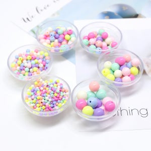 캔디컬러 구슬 20g (4mm-14mm) 비즈 공예 팔찌만들기 재료 악세사리부자재 파스텔