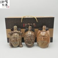 세계로 수출하는 명품안동소주 하회탈3종 선물세트 200ml 45도 × 3병