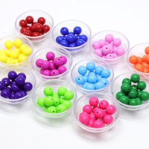 비비드컬러 구슬 20g 비즈 공예 목걸이 팔찌만들기 재료