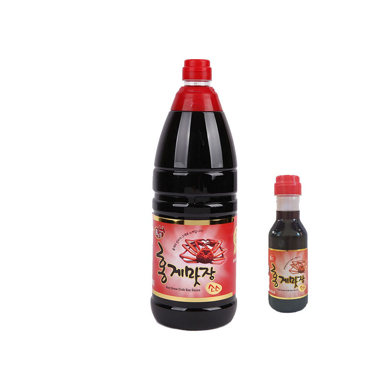 Hongil Foods Red Snow Crab Flavored Soy Sauce, Red Snow Crab Soy Sauce 1800ml, 200ml