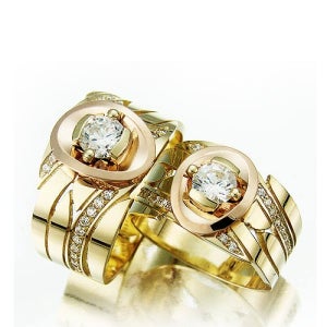 14K/18K 럭스웨이브 두꺼운예물커플링(안쪽메움)