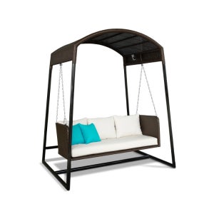 그네와파라솔 앨리스 라탄그네 알루미늄 야외 정원그네