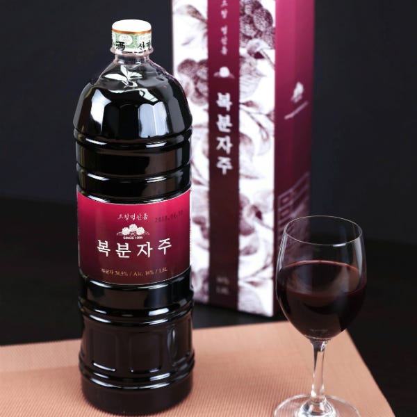 대용량으로 넉넉하게 즐기는 고창명산품복분자 고창 복분자주 1800ml