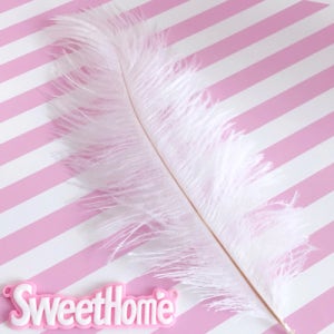 화이트 깃털 소형 인테리어 파티 촬영 장식 소품 카페 마크라메