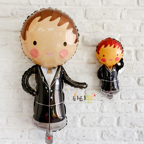 헬로벌룬 신랑 신부 이니셜 풍선