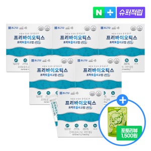 종근당 프리바이오틱스 프락토올리고당 FOS분말 6박스(6개월분)+비타C젤리 샤인머스켓맛 1봉