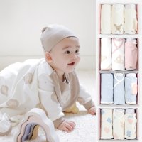 메르베 신생아 사계절 봄 가을 베넷 속싸개 모자 선물세트 (배냇 저고리+보넷+속싸개)