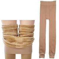 두꺼운 살색 따듯 따뜻 기모 스타킹 래깅스 Gemgeny Women Opaque Full Length Fleece Footless Thermal Dance Tights Winter