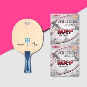 버터플라이 탁구라켓 티모볼 ALC 에볼루션 MX-P (양면) FL부채형 러버조합