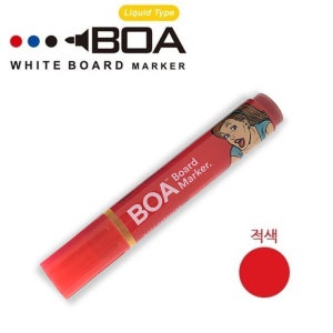 BOA 생잉크보드마카 S/적색 BOA마커 보아펜 보드마카