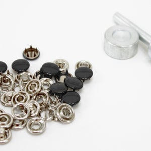 뚜껑가시도트단추 똑딱이단추 11mm블랙