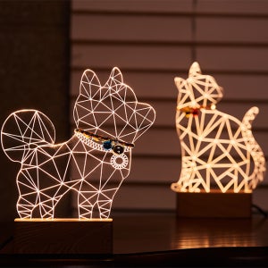 고양이/강아지/달/크리스탈 LED 무드등 취침등 수면등