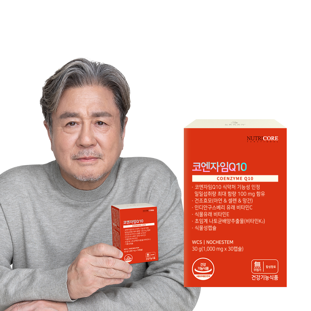 뉴트리코어 WCS <b>코엔자임Q10</b> <b>코큐텐</b> 1,000mg x 30캡슐