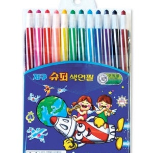 지구화학 슈퍼색연필 12색