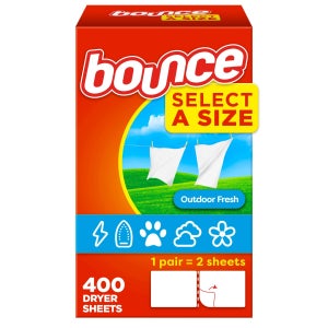 P&G 바운스 드라이시트 400매 건조기시트 섬유유연제 아웃도어 세탁소 빨래방
