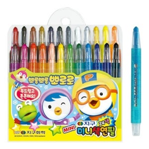 지구화학 뽀로로 미니 색연필 24색