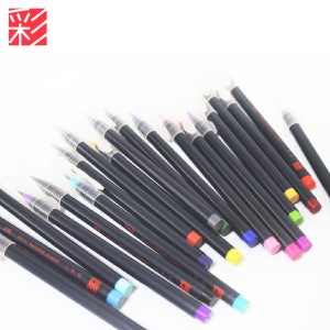 아카시아 붓펜 낱색 30컬러 캘리그라피 컬러붓펜 수채화 붓글씨펜