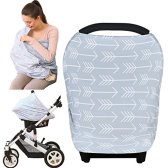 Hicoco baby shower gift stretchy baby car seat cover canopy nursing and breastfeeding cover