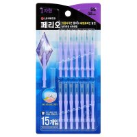 엘지생활건강 페리오 치간칫솔 I자형 SS 0.8mm 15개입