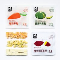 마도로스펫 기호성테스트 채소 3종(당근트릿 외 2종 야채)/동결건조간식
