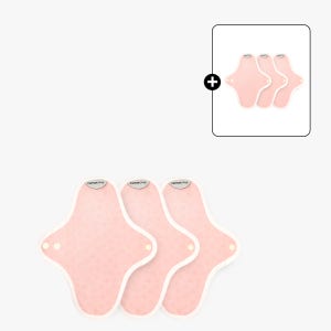 한나패드 팬티라이너 3종세트 (패드1+1 / 총6장) 커버 흡수체 유기농순면 다회용천생리대 P샤이니핑크