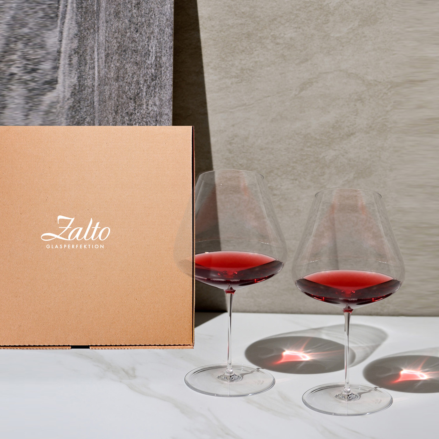 잘토 버건디 레드 와인잔 2P 선물세트