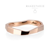 MAADSTUDIO 트윅링 14k 18k 여자친구 로즈골드 심플 금 반지 브랜드