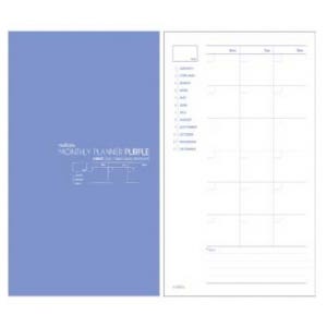 1000 아톰 말리스타 기능성 먼슬리노트 120x210mm (20매입) - 퍼플 MGN-H07