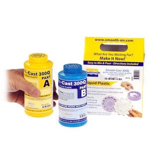 Smooth Cast 300Q (0.86kg) - 초급속 경화 무발포 우레탄 레진 (경도 70D)