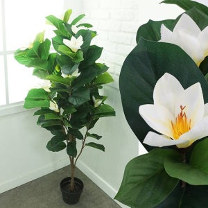 마그놀리아 조화 인조 목련 꽃 화분 140cm 나무 목 가짜나무 매그놀리아 조화꽃 꽃장식