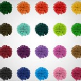유로바잉 Tissue Pom Poms 종이 Flowers balls- Set of 20 Colorful & Big Embellishments Decoration 20 cm Long