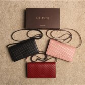 구찌 ponc womens leather micro gg ssima crossbody wallet bag 466507