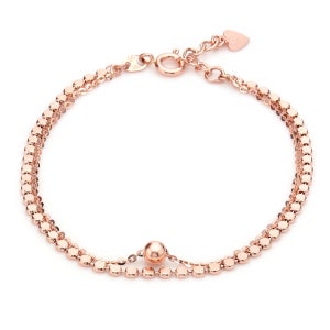 14k,18k 데일리 포인트 2줄 볼체인 팔찌