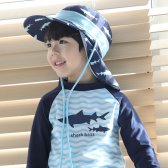 아동 유아 자외선 수영모자 플랩캡 웨이브샤크