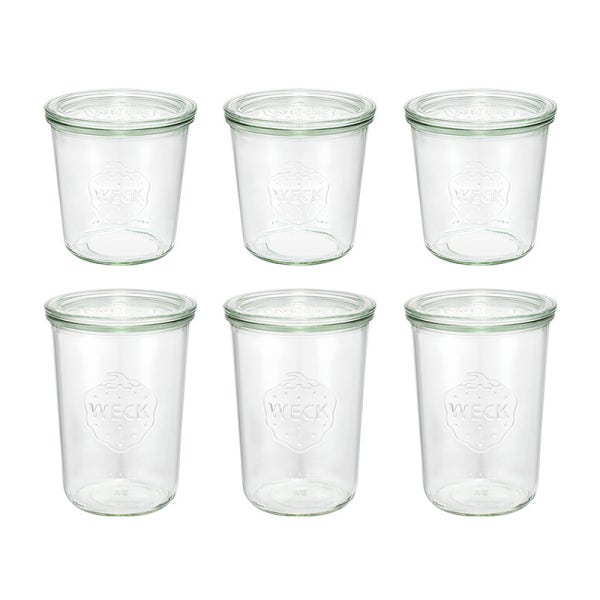 WECK 몰드 580mL WE742 + 몰드 850mL WE743 6개 세트