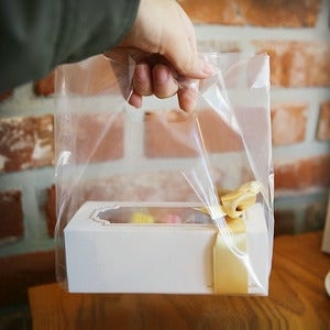 PE 투명 비닐쇼핑백 옆폭 12종 100장