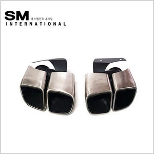 포르쉐 마칸 터보룩 스타일 머플러팁 세트