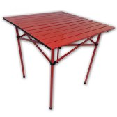 테이블인어백 Red Aluminum Portable Table On The Bag by Benzara