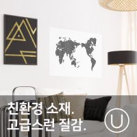 유니크 세계지도 포스터 스티커 도트